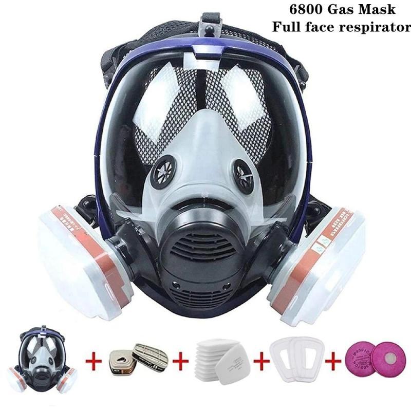 Dust Mask Construction - Chemische Gasmaske 6800, Staub-Atemschutzmaske, beschlagfrei, Vollgesichtsmaskenfilter